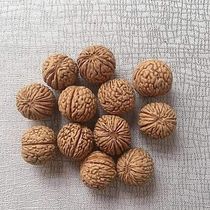 Bracelet loose seeds brain pattern pure wild nearly perfect round peach core raw material polished pearls ant pattern willow leaf navel