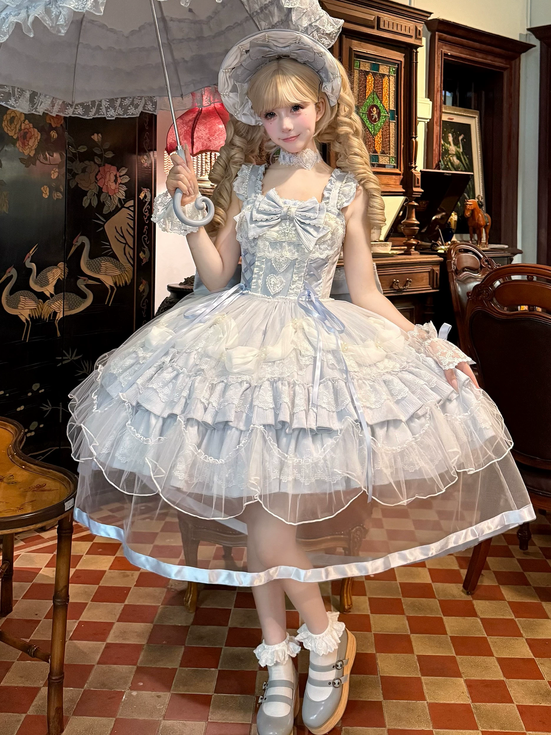 Подлинное дизайнерское платье, стиль Lolita, Lolita Jsk, утягивающий эффект