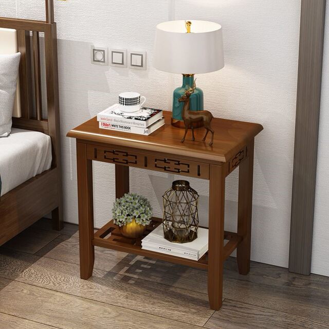 Fish Tank Load-Bearing Base Bracket Tray Solid Wood Flower Stand Floor-Standing Flower Stool Retro New Chinese Flower Pot Ornaments