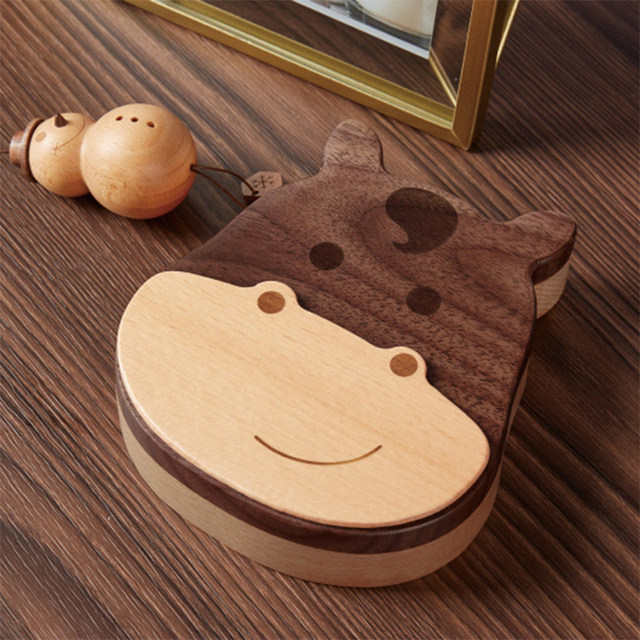 Deciduous Tooth Memorial Box Solid Wood Twelve Zodiac Deciduous Tooth Box Kidsren's Tooth Collection Storage Box Baby Lost Tooth Preservation