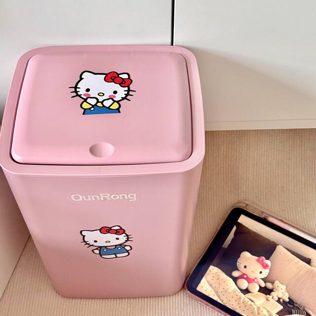 [100 Express Deliveries for a New Home]Kitty Trash Can for Home Use 2025 New Model with Lid for Living Room and Dormitory, Large Capacity