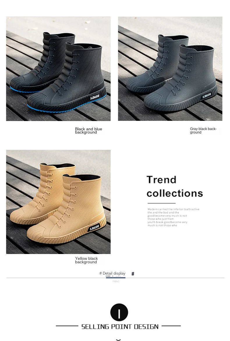 100% Waterproof Unisex Ankle Rain Boots: All Sizes - Taobao product photo 8