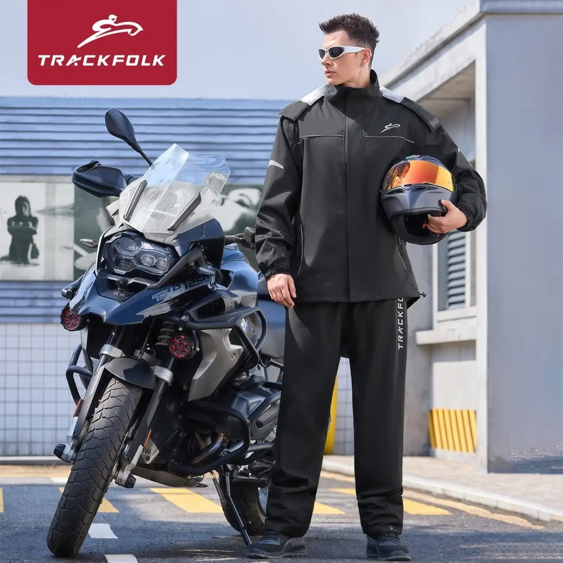 Raincoat for Track Riders, Specifically for Motorcycles and Electric Vehicles, Split-Type, Thickened, Rainproof, Odorless, Wear-Resistant, Unisex