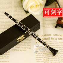 Black Pipe Pendulum Model Bass Birthday Gift Clarinet Mini Friends Musical Instrument Chest Needle Black Pipe Model Clarinet
