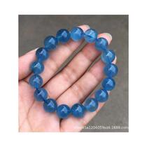 Aquamarine crystal bracelet Aquamarine bracelet Ice cats eye sapphire bracelet crystal chain