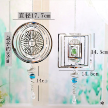 3D rotating wind chime creative three-dimensional dynamic stainless steel foldable rotating metal sheet outdoor indoor pendant decoration