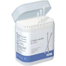 Baby cotton swab ear spoon two-in-one cotton swab stick newborn disinfection care cotton swab spiral head ear picking box