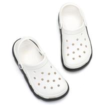 Non-slip clogs mens trendy Korean style slippers beach shoes mens shoes large size sandals summer outer wear breathable toe caps