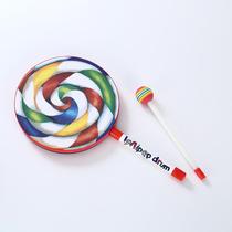 Orff percussion drum dance performance sports 6-inch lollipop drum hand-held musical instrument hand drumming