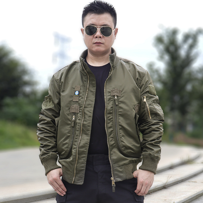 Spring and Autumn Flight Suit Workwear Casual Jacket Men's Air Force Jacket Baseball Jacket Short Tactical Stand-Up Collar Jacket Trendy Spring and Autumn Flight Suit Workwear Casual Jacket Men's Air Force Jacket Baseball Jacket Short Tactical Stand-Up Collar Jacket Trendy