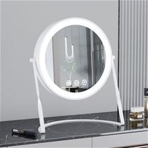 Desktop double-sided mirror triple 5 times 10 times magnification makeup mirror desktop led with light to remove blackheads beauty makeup mirror