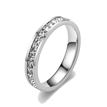 No fading full diamond titanium steel ring ring for men europe and america