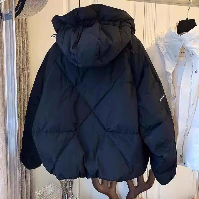 Large size women's clothing 2023 Winter new fat mm white duck down down cotton clothes high-end European goods foreign air 200 catcoats-Taobao