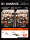 Corner Computer Desk for Bedroom, Home-Use Desktop Desk with Integrated Bookshelf, L-Shaped Corner Office Desk, Double Gaming Table