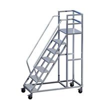 Direct selling stainless steel climbing ladder with ladder guardrail loading and unloading engineering warehouse hospital climbing steps multi-layer movement
