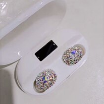Bluetooth headset new style ladies mini wireless diamond earrings anti-lost universal luxury rhinestone high quality