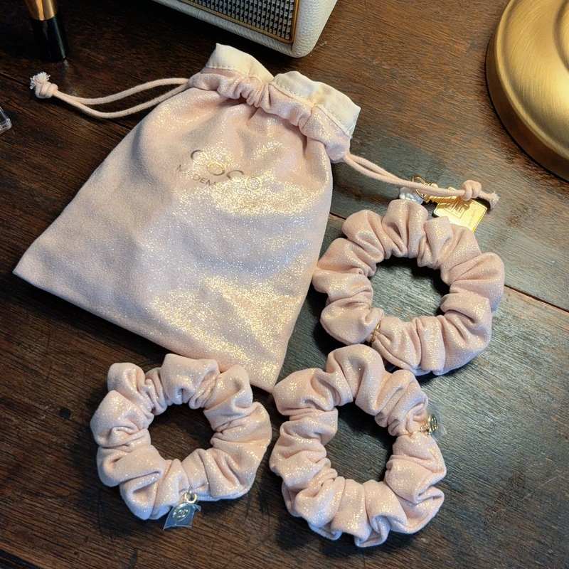 New Pink Hair Tie Set 4-Piece Set