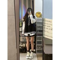 (Four-piece suit) Japanese cute age-reducing knitted vest versatile shirt and tie pleated skirt