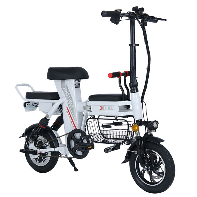 ແມ່-ລູກ ພໍ່ແມ່-ເດັກນ້ອຍ ລົດຖີບໄຟຟ້າ lithium battery folding male and women small transport mini battery electric bike