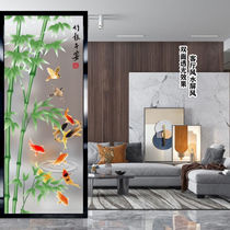 Light luxury metal art glass screen home decoration home decoration blocking stainless steel Internet celebrity partition wall