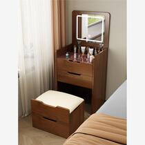 Solid wood dresser small bedside storage cabinet modern simple small apartment folding dresser bedside dressing table