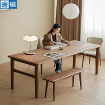 Tangji ash solid wood desk conference table living room desk library desk long table (imported pine 2 4