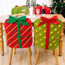 Cross-border new Christmas decoration supplies chair cover decorative gift box chair cover festive atmosphere decorative chair cover