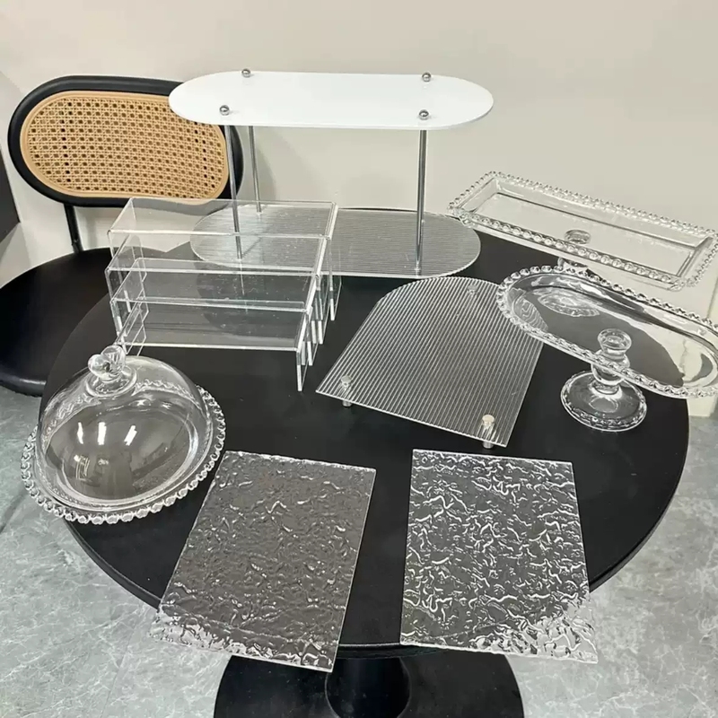 New Transparent Dessert Table Display Stand Glass Acrylic Dessert Stand Tea Break Table