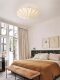 Japanese-Style Silk Ceiling Lamp, Cream-Colored Bedroom New Model, Round French Vintage Study Room Eye-Protection Lamp, Simple Wabi-Sabi Style