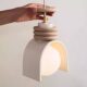 New Nordic Bedside Pendant Light for Guesthouse Bedroom Bar Counter Wabi-Sabi Style Retro Children's Room Solid Wood Resin Single-Head Lamp