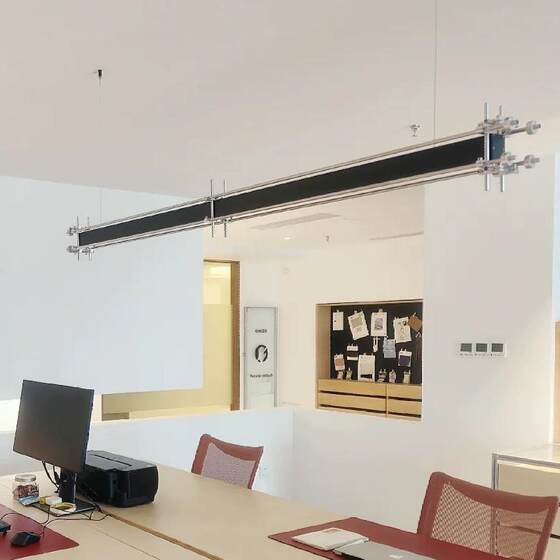 Minimalist Designer Optical Axis Dining Room Chandelier, Simple Light Luxury Industrial Style Villa Bar Counter Study Office Linear Light