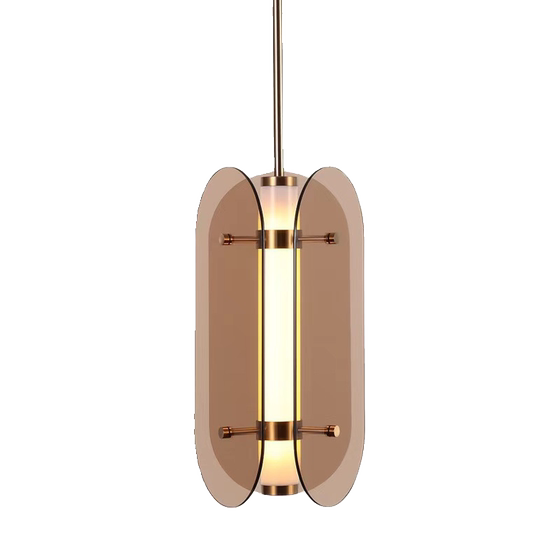 Modern Minimalist Glass Dining Room Single-Head Pendant Light Nordic American Style Bedroom Bedside Bar Cafe Study Small Pendant Light