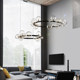 Nordic Circular Design Bubble Pendant Light, Creative Light Luxury Glass Lamp for Living Room and Dining Room, Minimalist Ins-Style Bedroom Lighting