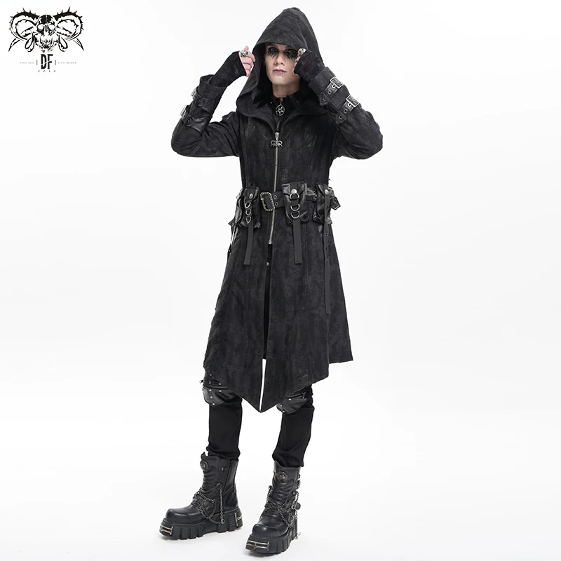 Мужская куртка в стиле стимпанк эпохи пустошей в блейзере Devil fashion [CT251]