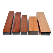Aluminum square tube wood grain in stock aluminum square tube profile aluminum square tube ceiling manufacturer direct sale thermal transfer wood grain color square tube