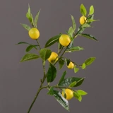 Имитация зеленого растения, прямые продажи с фабрики, искусственные фрукты, искусственные цветы, желтые ягоды, имитация фруктовых веток лимона