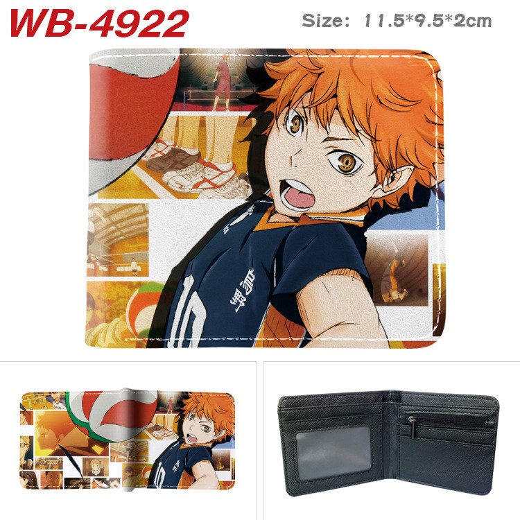 Volleyball Boys Merchandise Children's Cartoon Anime Wallet Full-Color Printed Short Folding Card Holder for Men and Women