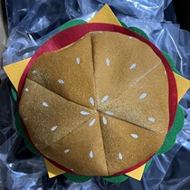 Funny burger hat ins style party hat cute sweet creative handmade popular trend