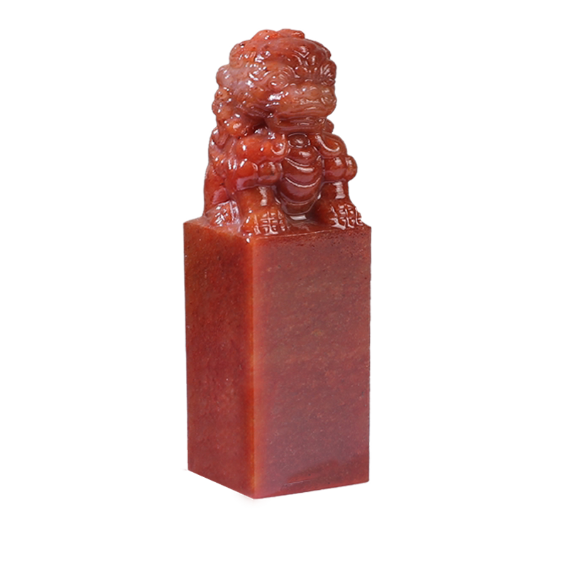 中国古美術 寿山石 細密彫刻 対獅子文鎮 中国古玩 唐物 鎮尺 書