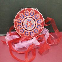 Childrens dance performance professional Uyghur drum-level tambourine kindergarten teacher hand-cranked tambourine instrument