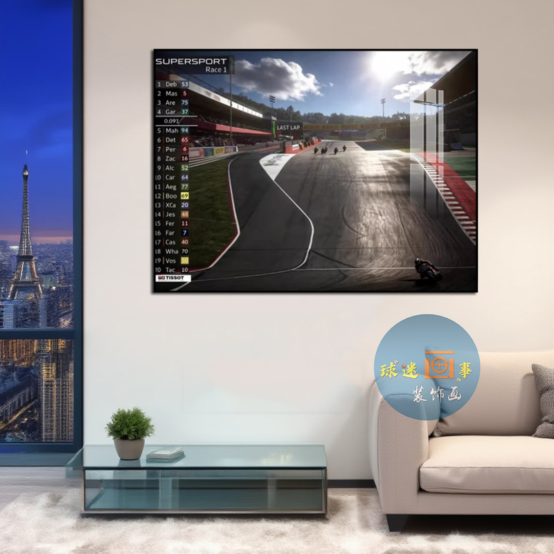 Zhang Xue Motorcycle Championship Commemorative Decorative Painting Superbike Race Champion Wall Art World Famous Painting Poster Mural