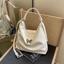 Spring and summer 2024 new style butterfly element fashion trend tote bag large capacity commuting versatile chain shoulder bag