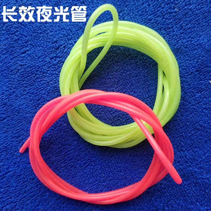 Fluorescent Soft Rubber Fishing Line Tube, Silicone Soft Tube, Anti-Bite, Anti-Tangle, Luminous Tube for Fishing, Night Light Tube