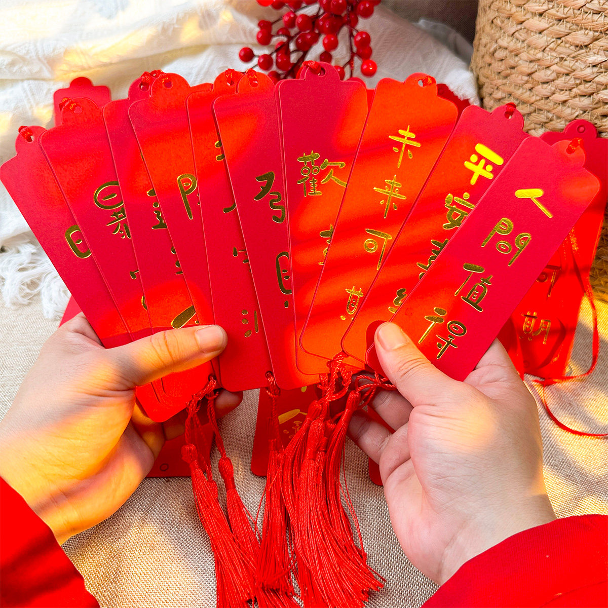 Wishing Tags, Hanging Cards, Tree Decorations, Prayer Pendants, Wish Wall Decorations, Classroom, School, Campus, Temple, Shopping Mall, Blank Lucky Slips, Event Atmosphere Decoration, Tassel Hanging Blessing Cards