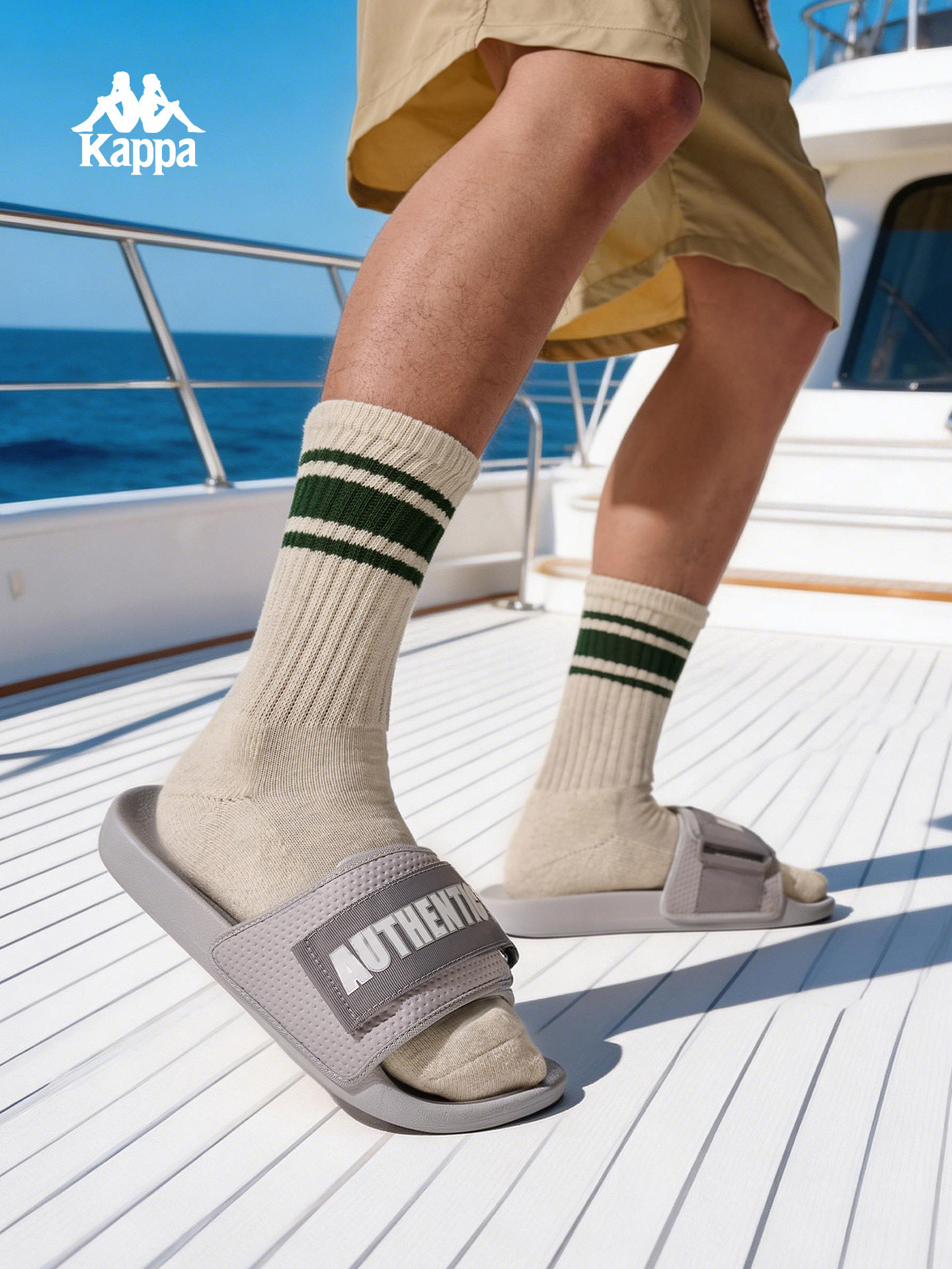 Kappa men's shoes slippers for men 2026 summer new couple breathable sports sandals outer wear beach shoes for women