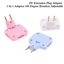 Adjustable EU Extension Plug Electrical Adapter 3 In 1