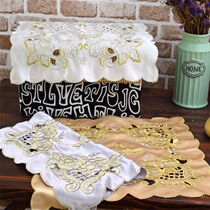 Ex-gratia Export Foreign Trade Foreign Trade Micro Single Embroidery Rice White Tablecloth TV Fridge Bed Head Cabinet Universal cover towel cover cloth clear cabin