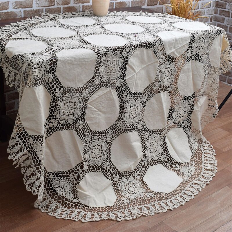 Special price manual crochet hook knitting foreign trade hollowed-out European style table cloth table cloth retro field crochet hook flower decoration cover towels