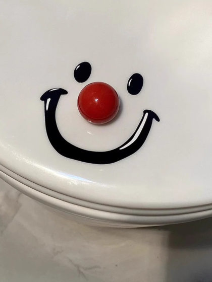 可爱笑脸马桶提盖器掀盖贴创意风水箱配件高级厕所板提手圆球拉环