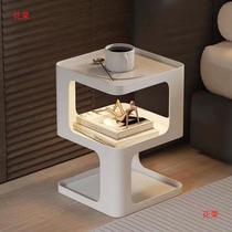 Minimalist coffee table slate sofa side table corner table small apartment side table movable modern simple iron art C shape